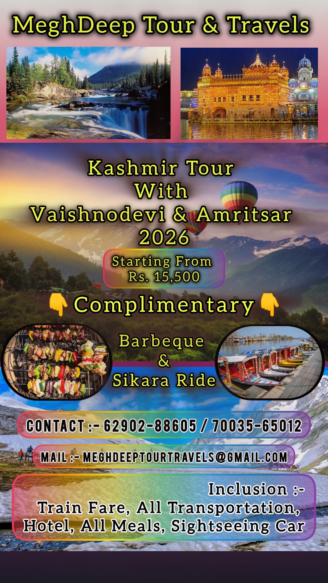 Kashmir - Vaishna Devi - Amritsar